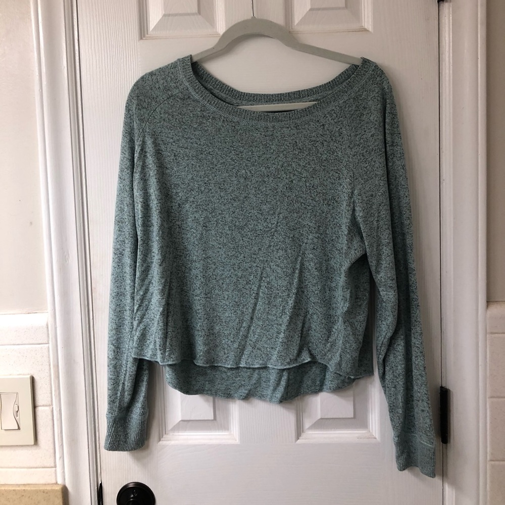 super soft light blue long sleeve tee